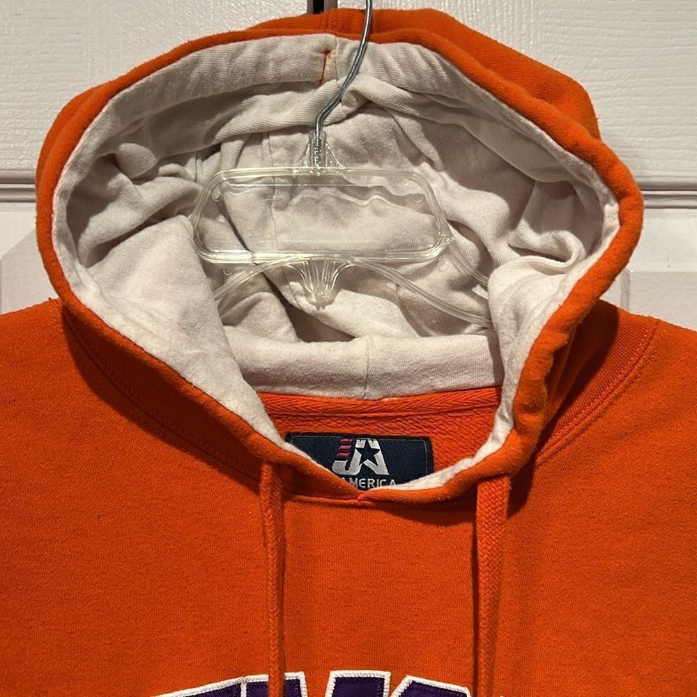 J.America‎ Men’s Orange Clemson Pullover Hoodie Size M - Picture 2 of 11